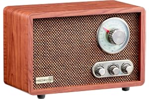 Cyberlux Nostalgi kompakt installation | Radio trä med Bluetooth | USB | SD-kortplats | FM/AM | musikanläggning i retrostil | stereosystem
