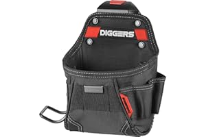KIRNER Diggers Tools - Allrounder M Werkzeugtasche - [ Profi Quick Klik System ] Flexibel Kombinierbare Werkzeugtasche Gürtel - Hochwertige Gürteltasche Werkzeug für Elektriker, Dachdecker & Zimmerer