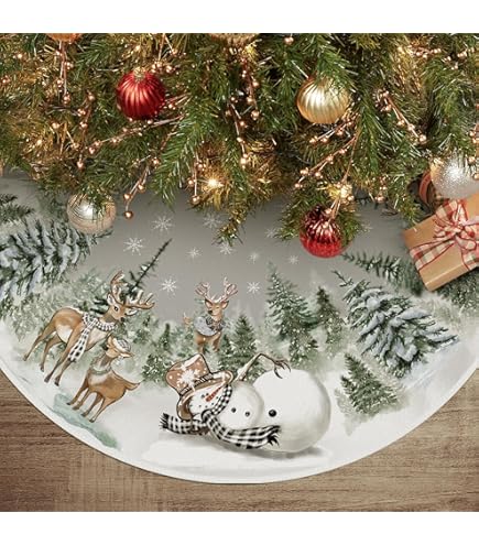 Kerstboom Deken Rok, 90 cm Kerstboomdeken Donker Rood Kerstboomrok Rond Kerstboomstandaard Tapijt Boomdeken voor Kerstdecoratie Vakantie Feestdecoratie