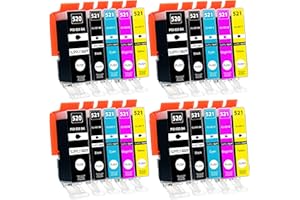 Supply Guy 20 kartridże z czipem kompatybilne z Canon PGI-520 CLI-521 IP3600 IP4600 IP4700 MP540 MP550 MP560 MP620 MP630 MP640 MX860 MX870