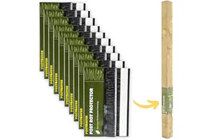 Postsaver Pro-Wrap Standard Fence Post Sleeve | Post Saver Dual-Layer Rot Protector | 20-Year Post Replacement Guarantee | Fits 3x3” to 4x4" Square and 3” to 5" Round Fence Posts | Pack of 10