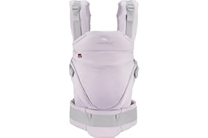manduca Babytrage XT Monochrome Lavender - All In One Babytrage für Neugeborene ab 3,5 kg und Kleinkinder bis 20 kg – ergonomische Kindertrage mit verstellbarem Steg – Einheitsgröße, violet/lila