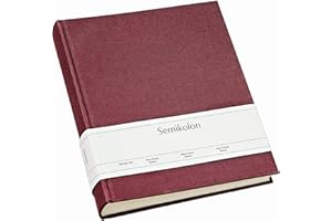 Semikolon 351006 Album photo Classic Medium - 21,6 x 25,5 cm - 80 pages couleur crème, pour 160 photos - bordeaux foncé