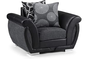 Honeypot - Sofa - Shannon - 3 Seater - 2 Seater - Armchair - Swivel chair - Corner - Black - Fabric (Armchair)