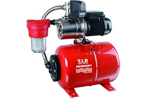 T.I.P. HWW 1000/25 Plus F Circuit d’Eau Domestique Débit 3300 l/h Hauteur de Refoulement max 46 m Puissance nominale 800 W Prêt à l'installation par Bouton Cuve de Pression en Inox Capacité 22 L