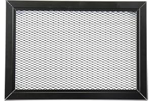 DEMLOU perforowana aluminiowa kratka wentylacyjna 30x20 cm – czarny RAL9005 – prostokątna kratka nawiewna i dyfuzor ciepła.