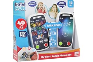 Infinifun 10418 Premier téléphone Talkie-Walkie, blanc