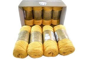 MORILLAS PACK 8 ZEPELINES Algodón perlé 100% egipcio mercerizado para DIY y tejer a mano labores de ganchillo o punto con un acabado elegante. (8 X 75gr)… (5, MOSTAZA 34)