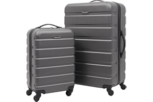 Travelers Club Harper 2-częściowy zestaw bagażowy, węgiel drzewny, 2-częściowy zestaw, bagaż Harper, Grafitowy, 2 Piece Set, Bagaż Harper