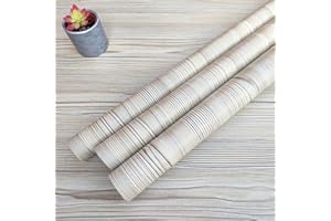 DECORFLIX Vinilo Lamina Adhesiva Color Pino Natural Mate Envejecido con Vetas y Ligera Textura. Resistente. Impermeable y Lavable, como encimera o para Cubrir mesas, escritorios, armarios, etc.