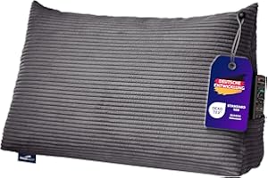 Traumnacht Cozy Rückenkissen, Lesekissen,70x40cm, dunkelgrau,abnehmbarer,waschbarer Bezug aus gemütlichem Kord, praktisches Seitenfach, Öko-Tex zertifiziert,produziert nach deutschem Qualitätsstandard