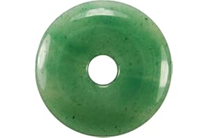 Lebensquelle Plus Grüner Aventurin Donut | Ø 40 mm Edelstein Anhänger