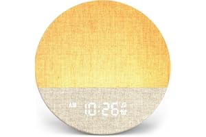 Dreamegg Sunrise 1 - Sunrise Alarm Clock, White Noise Machine with 29 Sounds, Wake Up Light Alarm Clock with 5 Wake up Sounds, 9 Dimmable Night Lights, Snooze, Customizable Sleep Routines for Adults