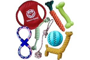 Buddy Wild Giochi per Cani, con Palla per Cane Porta Premi – Giochi per Cani Resistenti in Corda per Cani 100% Naturale – Giochi per Cani Cuccioli e Piccoli, per la Dentizione e Contro la Noia