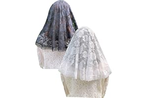 Grettytling Mantilla Kirche Schleier Schal für katholische Frau Kirche Schleier Kapelle Schleier Kopfbedeckung Masse Schleier D-Form