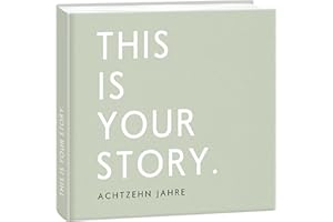 mintkind Erinnerungsbuch Baby bis 18 Jahre - Salbei Leinen, Geburtstagsbuch zum Eintragen, Geschenk zur Geburt für bleibende Erinnerungen