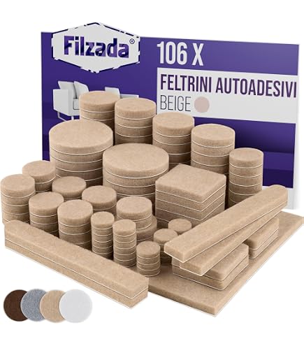 OSDUE Feltro Autoadesivo, 100cm Cuscinetti In Feltro Autoadesivi 3 Rotoli Taglio Libero Qualsiasi Dimensione Antiderapant Feltro Adesivo Protegge Vostri Mobili Pavimenti In Legno Mobili Pesanti - 9