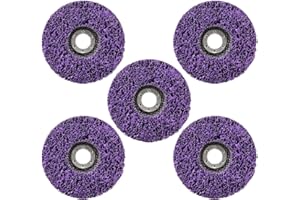 LNCBOC Disco abrasivo CSD de 115 mm, 5 unidades de disco de limpieza grueso, disco de limpieza grueso, de nailon para eliminación de pintura, óxido para amoladora angular (morado)