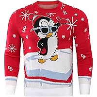 VDDTAGAM Pull Noël Homme Pulls Sweat à Tricoté Drôle De Noël