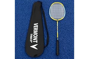 Vermont Tyro Badminton Racket | 21”, 23” & 27” Rackets | Durable Steel & Aluminium Construction | Blue & Yellow Design | Entry Level Badminton Racket | Perfect For Schools