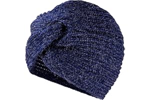 MFAZ Morefaz Ltd Donne Cappello Chemo Hat Turban Lana Mohair a Maglia Headwear Cross Twist