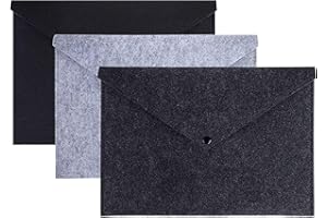 MAOXINTEK Dateiordner Umschlag Dokumente Halter 3 Stück Filz Erweiterung Dateiordner Durable Paper Aktenkoffer Portfolio Case Letter A4 für Büro Schule Schreibwaren Student