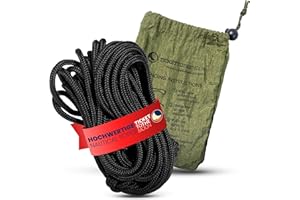 ‎TICKET TO THE MOON Ticket to the Moon Fair Trade & handgemachte Seile für Installation < 1 min., vorgeknotet, 2 STK. 2,4m x 5mm, 230g, In- und Outdoor, 10 J.