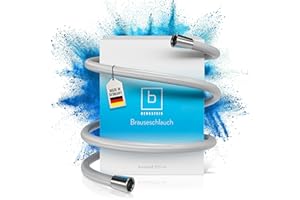 Benkstein Duschschlauch 1,6m - MADE IN GERMANY - Brauseschlauch mit Knickschutz - Dusch Schlauch mit doppelseitigem Verdrehschutz - Shower Hose - Duschkopf Brause Schlauch (Kunststoff, 160 cm)