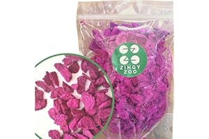 ZINGY ZOO Pitaya Fruta de Dragon Liofilizado | XL 300g Freeze Dried Fruit Pitahaya | Natural y Sin Azúcares Añadidos | Pitahaya Flavour | Fruta Liofilizada Dragon Fruit | Deshidratada Colorante Alimentario Rosa