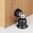 LAPO Heavy Duty Stainless Steel 3 inch Door Magnet Stopper Soft-Catch | Door Stop | Door Magnets to Hold Door | Door Magnet 360' Angle Hold with Screw Fitting (Black Finish) Pack of 1