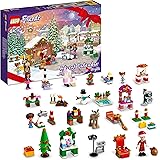 LEGO 41706 Friends Calendario dell'Avvento, Set 2022, 24 Giochi Creativi Natalizi con Babbo Natale, Pupazzo di Neve e Renne, 