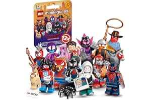 BRICK FLIP Lego Spiderman - Minifigure serie con 12 personaggi Spider-Man: set completo della serie Lego 71050 Across The Spider-Verse (con piastrella stampata)