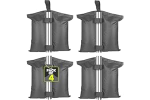 MY GARDEN OUTDOOR LIVING My Garden Gazebo Sandbag Weights Set of 4 Heavy Duty Sandbags for Gazebo Legs, Parasols, Tents, Canopies – 600D Oxford Weight Bags with Velcro Strap