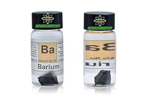NOVAELEMENTS-COM Bario Metall Element 56, 99,9% 1g in Glasflasche - Barium Metal Element 56, 1g 99,9% Glas Vial