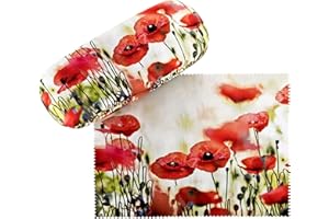 VON LILIENFELD Brillenetui Motiv Etui Brille Mikrofaser Brillenputztuch Brillenbox Stabiles Hardcase Set mit Stoff bezogen