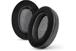 Brainwavz Hybrydowa pianka z pamięcią kształtu - czarna PU/welur - nadaje się do dużych słuchawek nausznych