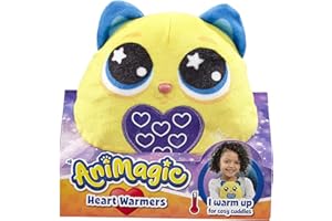 Animagic: Heart Warmers - Cat (Small) | Colour Changing Cuddly Companion with Reusable Heat Pack for Extra Comfort | For Kids Aged 4+
