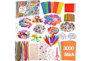 Gralal 3000+ Bastelset für Kinder ab 3-12 Jahre, DIY Geschenk für Kinder 3-10 Jahre, Bastelbox Kreativ-Set für Mädchen – Einhorn-Sticker, Diamanten, Glitzersteine – Kreativ Mädchen Spielzeug