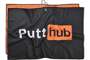 Shanker Golf - PuttHub Funny Golf Towel Microfibre Waffle Towel - Hilarious Logo - Perfect Golf Gift for Golf Lovers