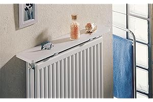 Merveille - Tablette Radiateur sans Percer - Étagère Réversible Mélaminée Blanc/Hacienda Indéformable - Épaisseur 19 mm - Résistance Humidité + Chaleur, 100°C - Fabrication Française - 70 x 15 cm