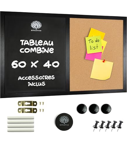 Tableau d'affichage en liège 90 X 120cm - Fourniture de bureau