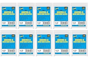 Arkero-G 1000 Precise Fit Inner Sleeves Small (japanische Größe) - durchsichtige Kartenhüllen speziell für Yu-Gi-Oh! Karten 10 Packungen