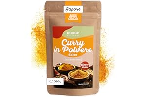 Polvere di curry Monte Nativo (500g) - Polvere di curry dolce perfetta per cucinare - Spezie per salsa di curry - Polvere di curry finemente essiccata e macinata - Dolce Curry Powder