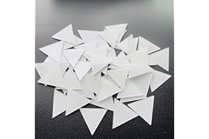 NUORUI 100 Stück Mosaikfliesen in Dreiecksform, 2,5 cm, Weiß