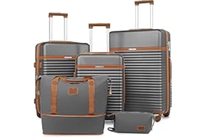 Joyway Kofferset 3 teilig Koffer Trolley, Hartschalen Erweiterbar Reisekoffer, Zwillingsrollen Handgepäck Gepäck Set mit TSA Schloss und 4 Rollen (M-l-XL)
