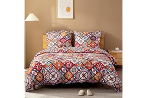 ATsense Pościel 140 x 200 cm, z bawełny, kolorowa pościel renforcé, ÖkoTex 140 x 200, 2-częściowy, super miękka, z zamkiem błyskawicznym, 1 x poszewka na kołdrę + 1 x poszewka na poduszkę 70 x 90