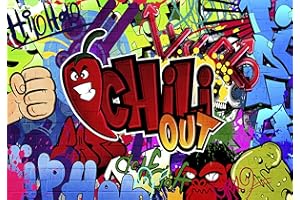 decomonkey - Papier Peint Intissé Graffiti 350x256 cm - Panoramique Image XXL Maison Chambre Déco Photo Murale Décorative Tenture Murale pour Appartement Décoration Salon