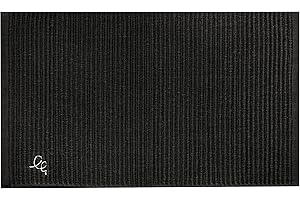 OLIVO TAPPETI OLIVO.Shop | Formula Tappeto Cotone Cucina, Tappeto passatoia Cucina Cotone Lavabile, Tappeto Cucina Lavabile, Vari Colori e Misure (Nero, 55x140 cm)