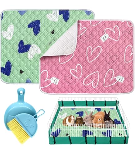 LizCeyMD Ropa De Cama Impermeable Para Cobayas (2 Uds) – 35x45cm, Lavable Y Reutilizable. Adiós A Los Accidentes En La Jaula.