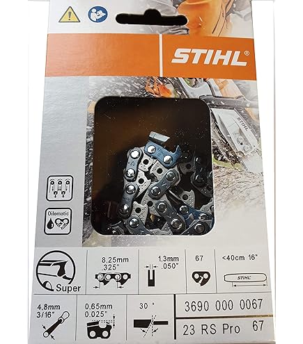 Catena Motosega Rotatech .325" 058" 74 Maglie - 3 Pezzi Per Barra 18" Compatibile Stihl MS261, MS271